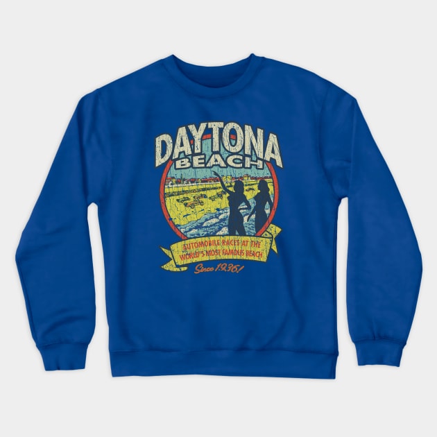 Daytona Beach Automobile Races 1936 Crewneck Sweatshirt by JCD666